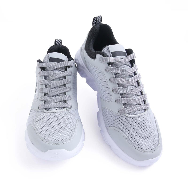 VSUDO Upgrade 54" Double Layer Weave Flat Shoelaces, 5/16" Wide Flat Shoe Laces for Adults & Kids Sneakers or Athletic Shoes [1Pair-Light Gray-137CM] - Image 2